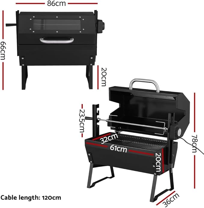 Grillz BBQ Grill Charcoal Electric Smoker Roaster