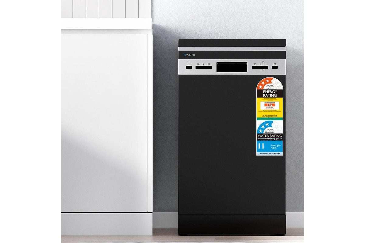 Devanti 10 Place Settings Freestanding Dishwasher Silver