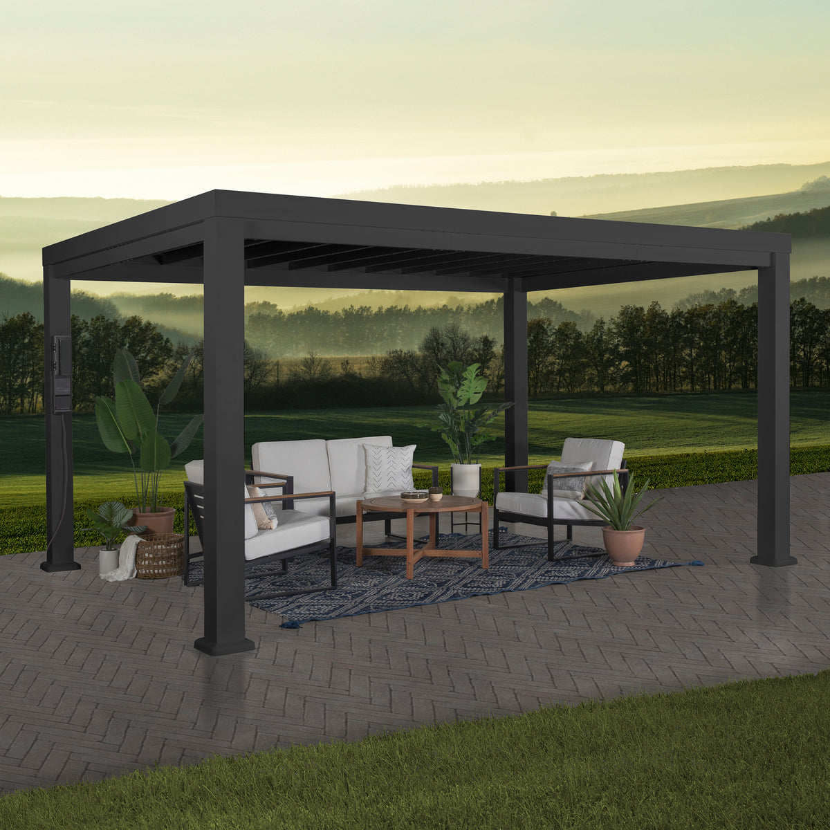 Backyard Discovery Trenton Steel Pergola 3m x 4.3m x 2.3m