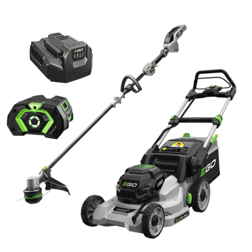 EGO LMST1703E-SP 56V 5.0Ah ARC-Lithium Cordless Brushless Power+ 420mm Lawn Mower with Carbon Fibre Shaft Brushless Line Trimmer Combo Kit