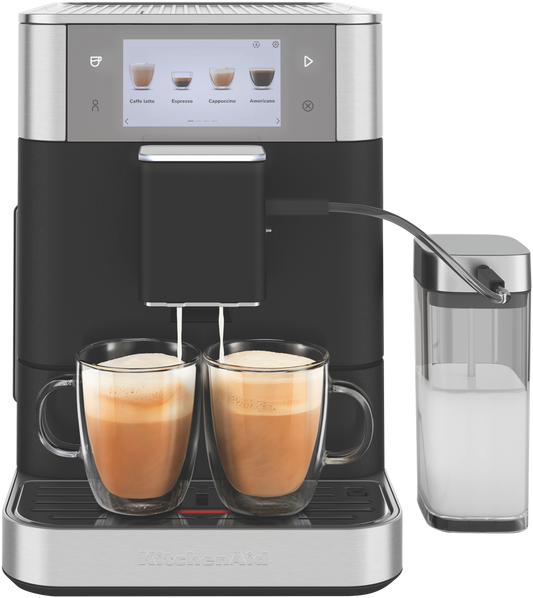 KitchenAid Fully Automatic Espresso Machine With Milk Container Cast Iron Black