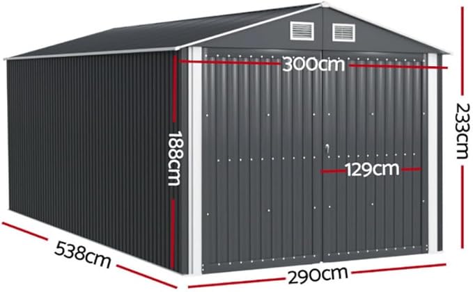 Giantz 3x5.38M Garden Shed Outdoor Storage Workshop