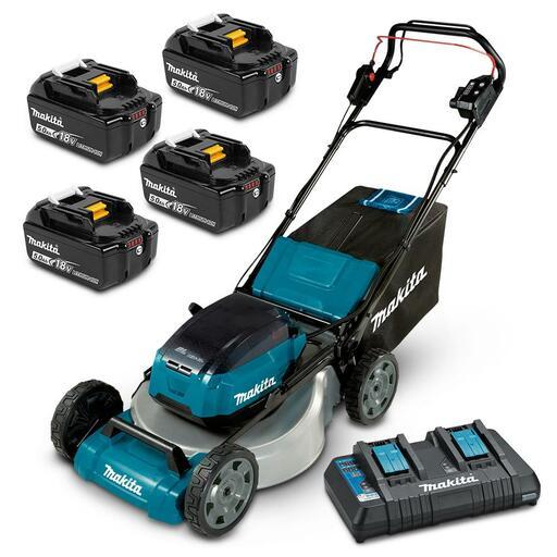Makita 18Vx2 Brushless Self-Propelled 534mm Lawn Mower Kit dlm536pt4x