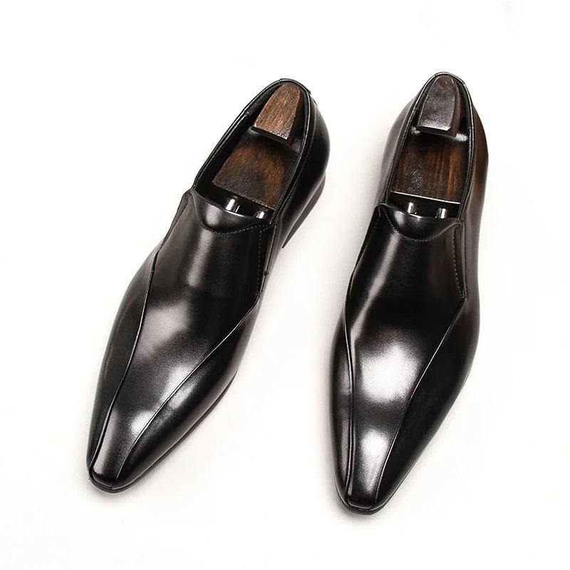 Hamilton Royce Genuine Leather Pointed Dress Shoes