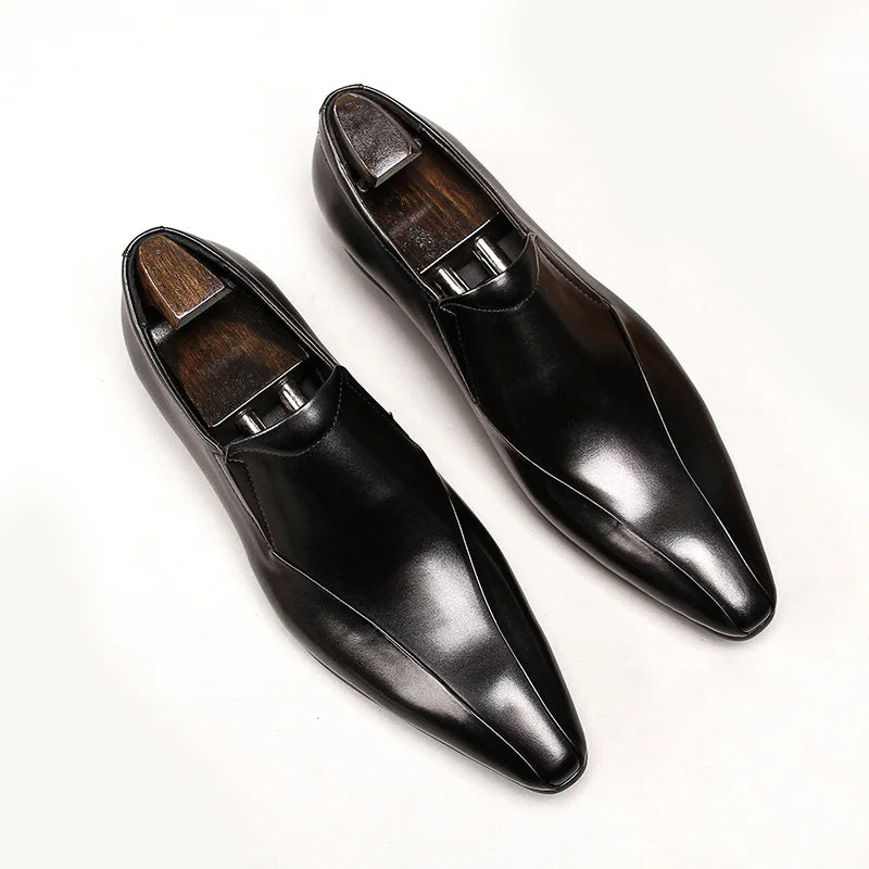 Hamilton Royce Genuine Leather Pointed Dress Shoes