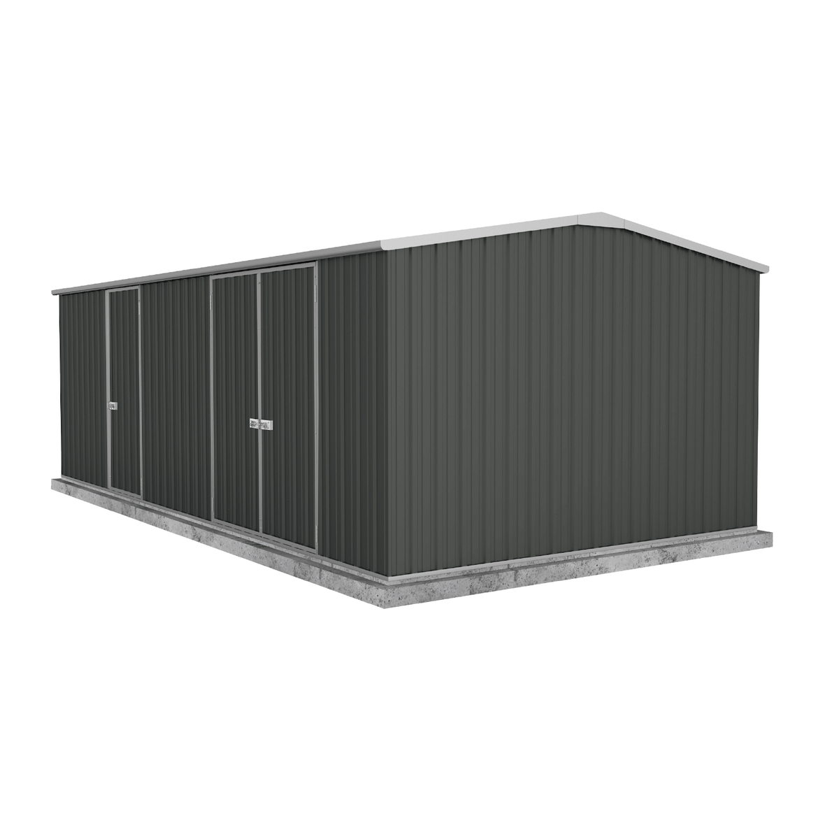 5.96mW x 3.0mD x 2.06mH Garden Shed Workshop Three Door