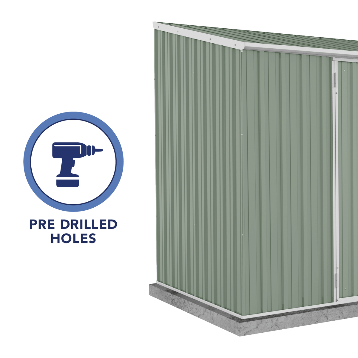 Absco Space Saver Shed 3.00 x 1.52 x 2.08m