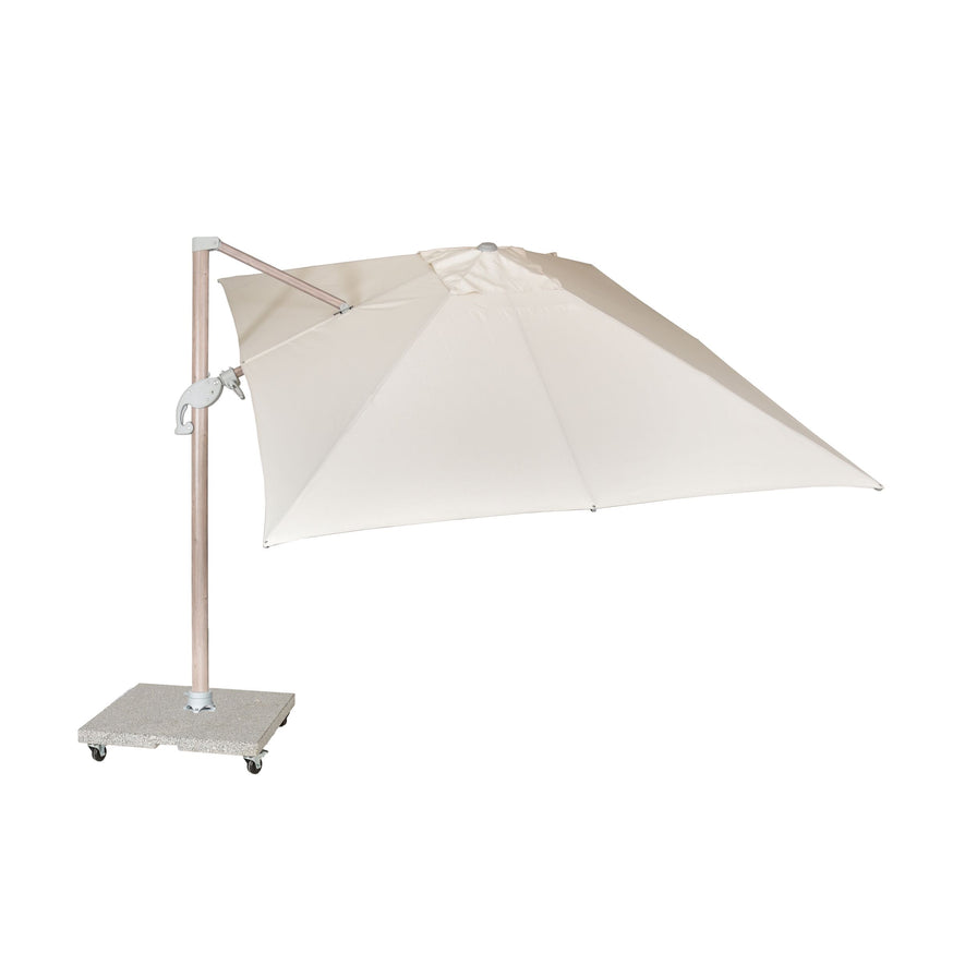Early settler furniture Amalfi Deluxe Cantilever Umbrella Oatmeal 300X400Cm Neutral Fabric