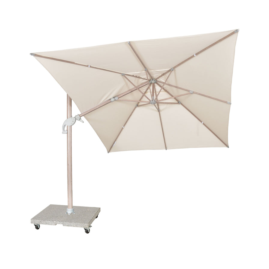 Early settler furniture Amalfi Deluxe Cantilever Umbrella Oatmeal 300X400Cm Neutral Fabric