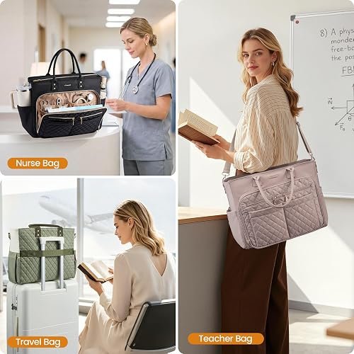 LOVEVOOK Tote Bag for Women, Teacher Nurse Work Laptop Bag - Image 4