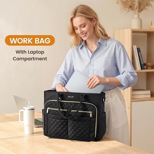 LOVEVOOK Tote Bag for Women, Teacher Nurse Work Laptop Bag - Image 3