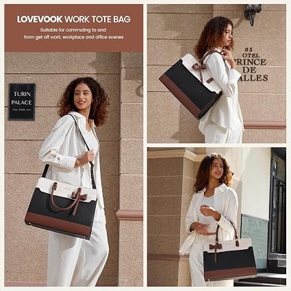 LOVEVOOK Laptop Tote Bag for Women - Image 3